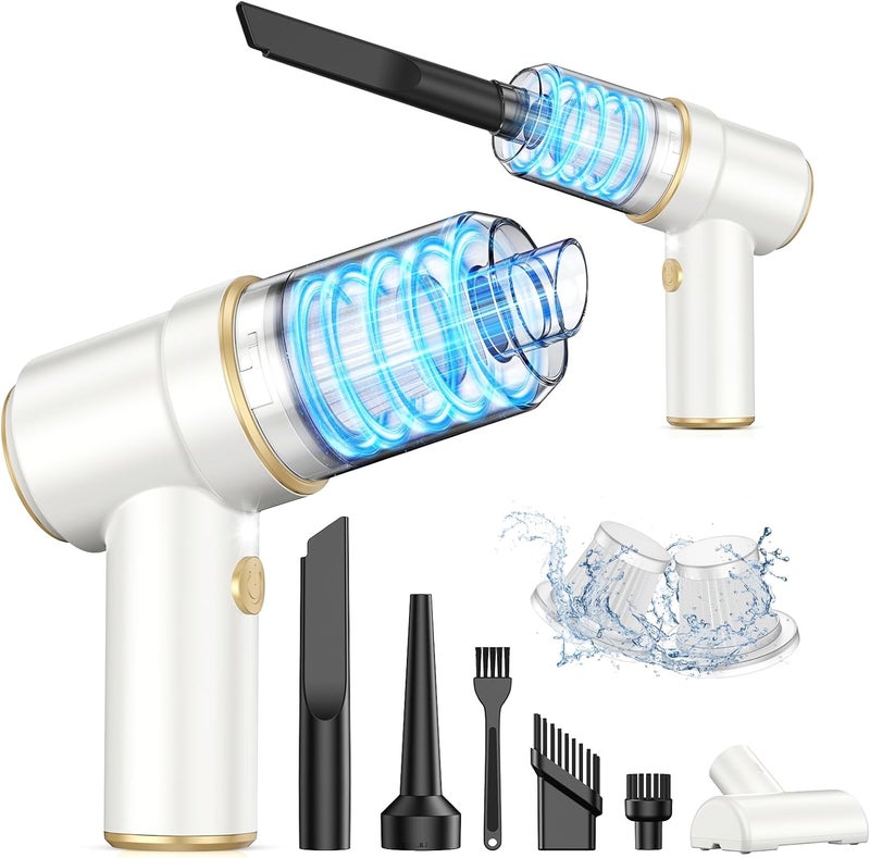 MM Handheld Car Vacuum Cleaner, 9000PA Vacuum Cleaner & Air Duster, 120W High Power Vacuum Portable Cordless, Hand Held Vacuum Rechargeable with Multi-Nozzles & LED Light for Home, Car, Office - Image 1